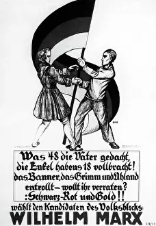 Grimm: Election campaign poster of the Volksblock