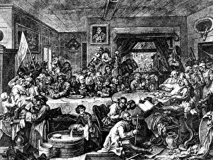 1700: An Election Entertainment by William Hogarth, 18th century