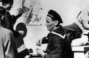 Campaigning: Election poster aboard the Wilhelm Gustloff for the Re