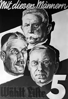 Hugenberg: Election poster Battlefront Black-White-Red, 1933