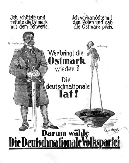 Democrat: Election poster of the DNVP, 1919