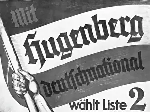Hugenberg: Election poster of the DNVP, 1930