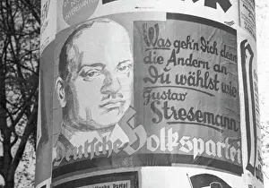 Stresemann: Election poster of the DVP, 1928