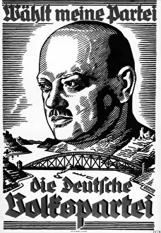 Stresemann: Election poster of the DVP, 1930