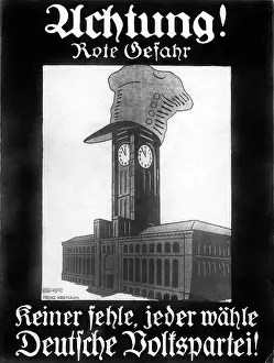 Warns: Election poster of the DVP