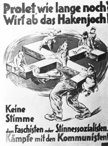 Clerics: Election poster of the KPD for one of the two