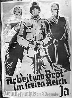 Blacksmith: Election poster for a referendum, 1938