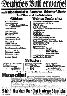 Listing: Election poster of the SPD, 1932