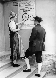 Donau: Election poster in Spitz an der Donau, 1938