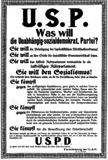 Uspd: Election poster of the USPD