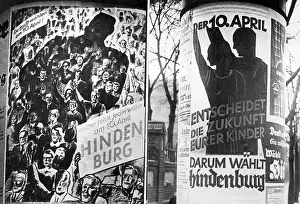 Reichspresident: Election posters of the Hindenburg Committee, 1932
