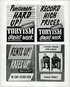 Rates: Four election posters, Labour Party