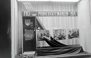 David Lewis Hodgson: Election posters in a window, East Berlin, Germany