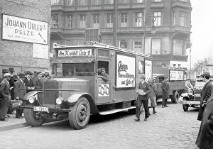Krupp: Election propaganda car of the SPD on the occasion