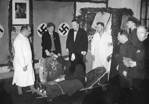 Campaigning: Election service of the Red Cross in Cheb, 1938