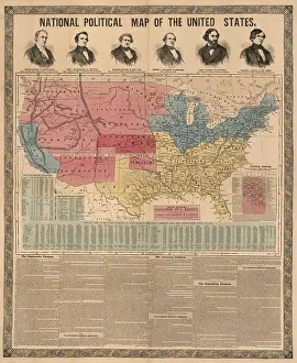 Legislature: Election year map of the US with portraits
