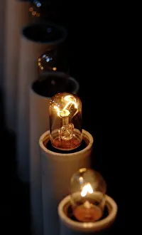 Bulb: Electric candles inside the Archbasilica of St. John Lateran
