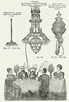Platinum: Electric kettle connected to the ceiling light 1902