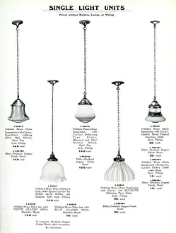 Fixtures: Electric Light Fixtures catalogue, Single Light Units