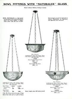 Fixtures: Electric Light Fixtures catalogue, Naturalux Bowl Fittings