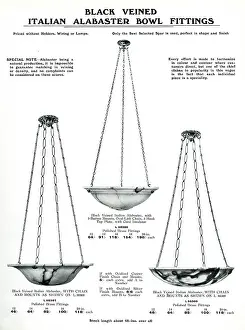 Vein: Electric Light Fixtures catalogue, Alabaster Bowl Fittings
