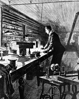 Patents: The Electric Light - Mr. Edison in his laboratory