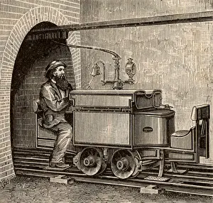 Driven: An electric mine locomotive in use on a mine railway