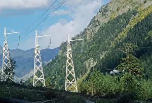 Konstantin: Electric-power transmission under construction, 1981