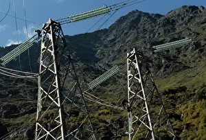 Stavropol: Electric-power transmission lines under construction, 1981