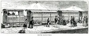 Electric underground railway train, City to Stockwell 1890