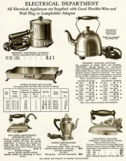 Harrods: Electrical household appliances 1929