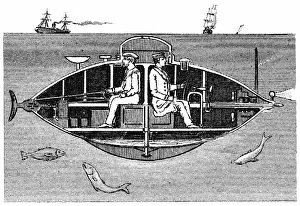 Adopted: Electrically powered submarine, designed by Goubet