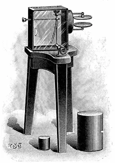 Measurement: Electroscope fitted with microscope, used in the