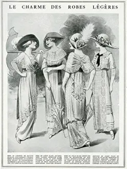 Pleated: Elegant garden dresses 1912
