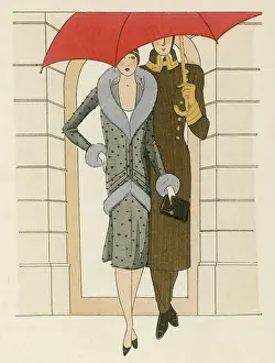Patou: Elegant lady and hotel porter