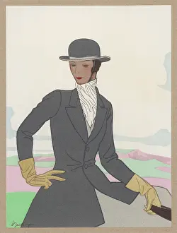 Sporty: Elegant lady in riding clothes