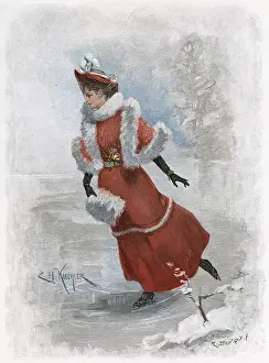 ELEGANT SKATER IN RED