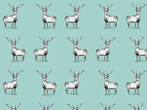 Tess Hines Designs: Elegant stag repeating pattern