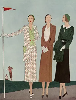 Malaga: Elegant Women on Green