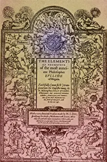 1570: Elements of Geometry, Frontispiece, 16th Century