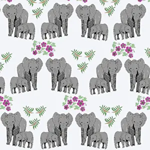 Tess Hines Designs: Elephant and calf pattern