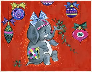 Findlay: Elephant and Christmas decorations