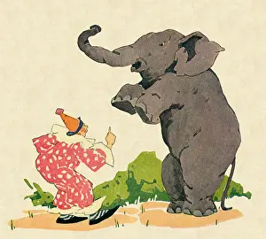 Upwards: Elephant and Clown