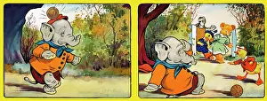 Terrapin: Elephant being hit by a ball
