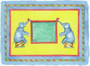 Langlands: Elephants on Drums holding up a green board