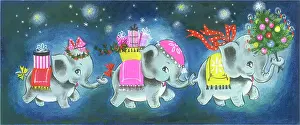 Findlay: Three Elephants in Procession