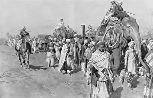 Modernisation: Elephants pull steam roller & motors for Amir of Afghanistan