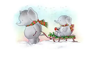 Pedley: Elephants and sledge in the snow