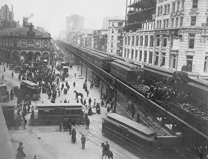 Breakdown: Elevated railway in New York, 1907
