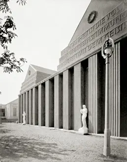 Werkbund: Side elevation of the Austrian Building at the Werkbund Exhi